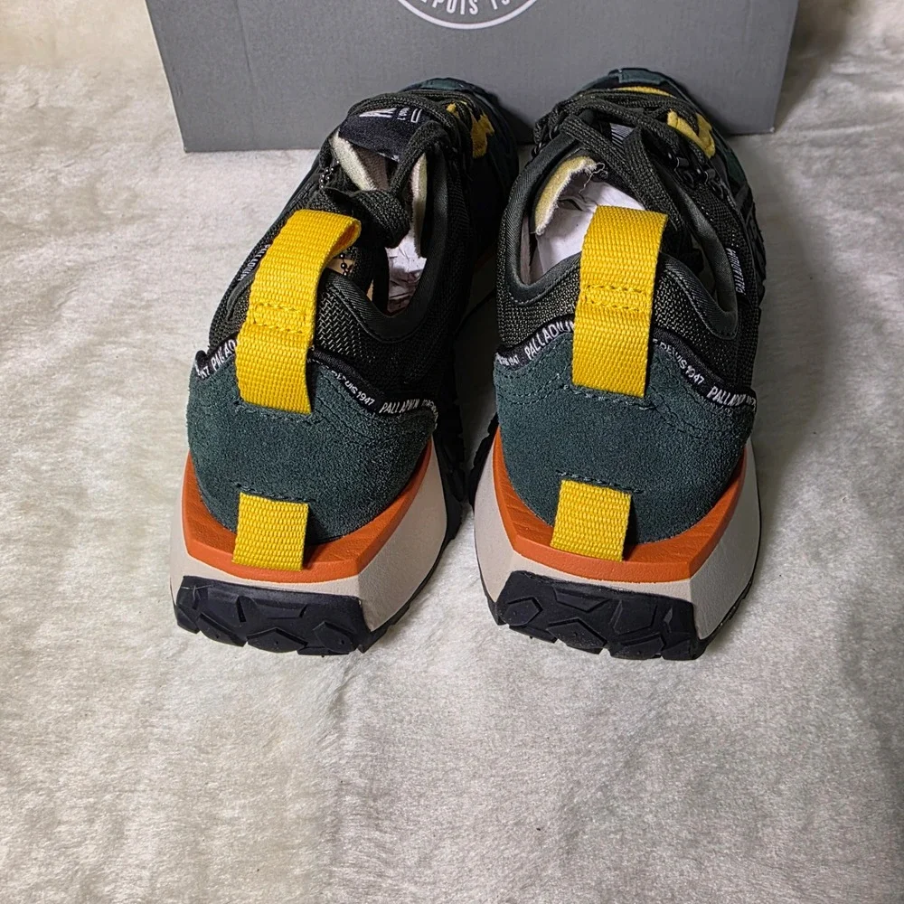 Palladium Troop Runner Duffel Bag Green Yellow Sneakers Mens 8 Womens 9.5 NWT
